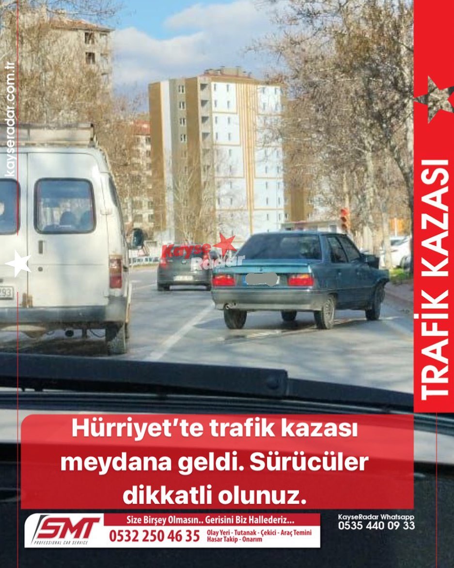 H Rriyette Trafik Kazas Meydana Geldi Kayseradar