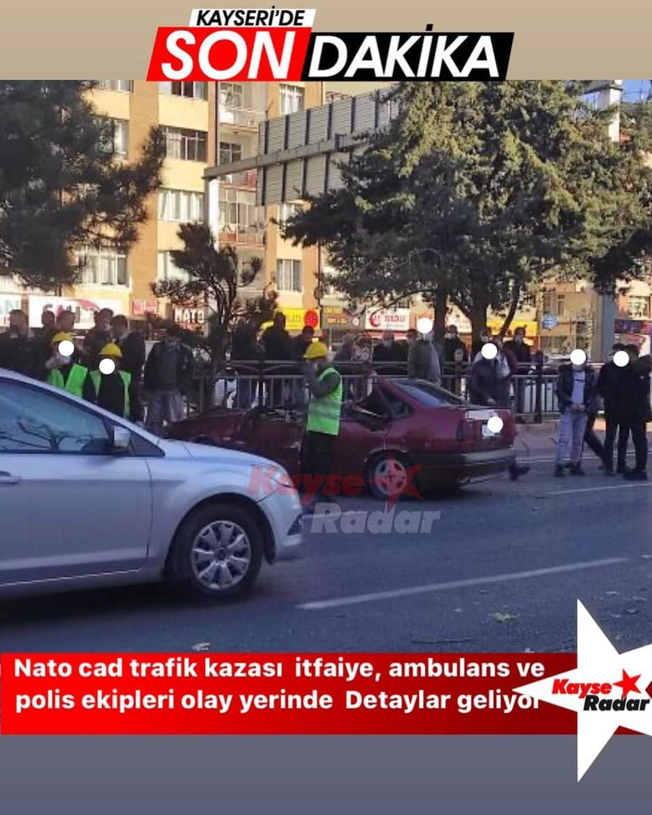 nato cad trafik kazasi itfaiye ambulans ve polis ekipleri olay yerinde kayseradar