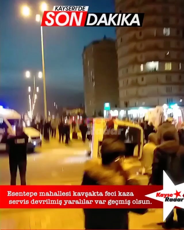 esentepe mahallesi kavsakta feci kaza kayseradar