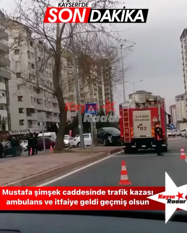 mustafa simsek caddesinde trafik kazasi kayseradar