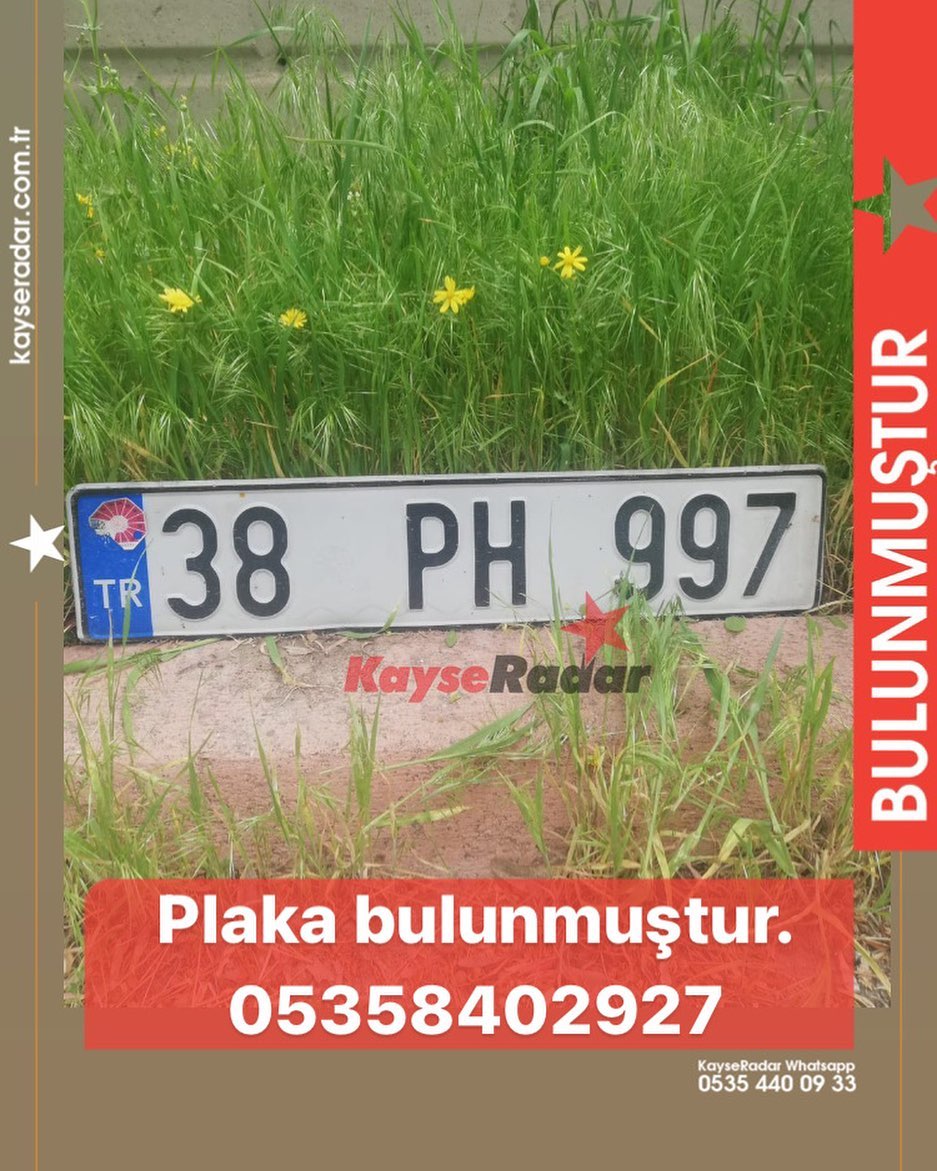 Plaka Bulunmuştur KayseRadar