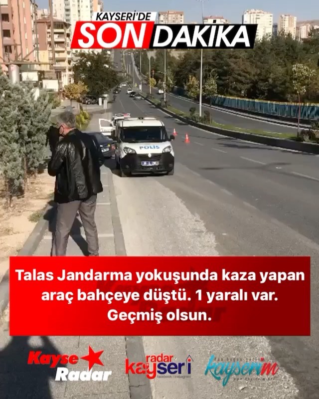 talas jandarma yokusunda kaza kayseradar